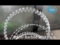 Concertina Razor Wire Coil Sharp Blade Design Untuk Pencegahan Penembakan