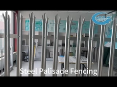 High Security Steel Palisade Fencing Anti Climb Perimeter Perlindungan tahan lama