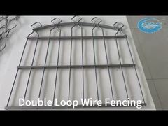 Double Loop Wire Fence 50x200mm Mesh Free Samples Custom Posts untuk Taman Jalan Raya Olahraga