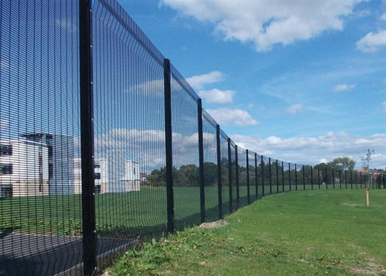 PVC Coated Green Color / Galvanized Steel Fence 358 Security Fencing For Garden 1.8*2.5m