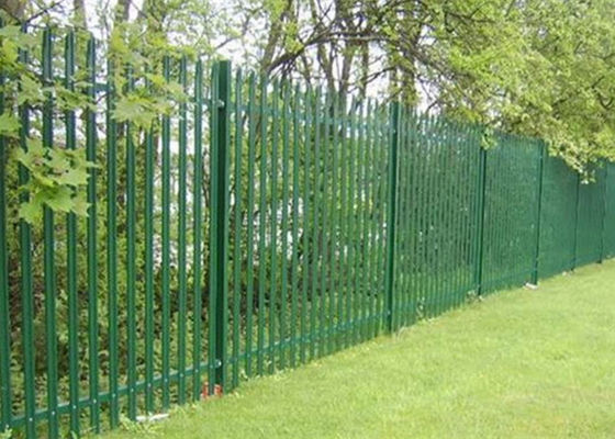 Pagar Palisade Baja Dilapisi Pvc Tipe W Pale Euro 6 X 8 Kaki Untuk Sekolah