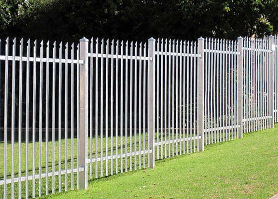 Pvc Coated Angle Bar Steel Palisade Pagar 1.8 * 2.4m D Pucat Untuk Perumahan