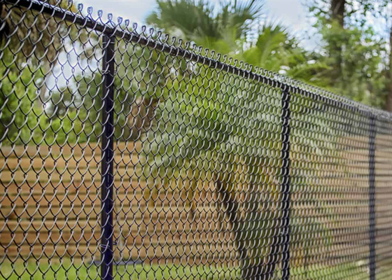 Pagar Mesh Sementara Tautan Rantai Baja Karbon Rendah Tinggi 1,5-3m