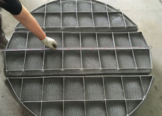 Baja tahan karat 304 316 Wire Mesh Demister Pad Untuk Pemisahan Cairan Gas Penerbangan