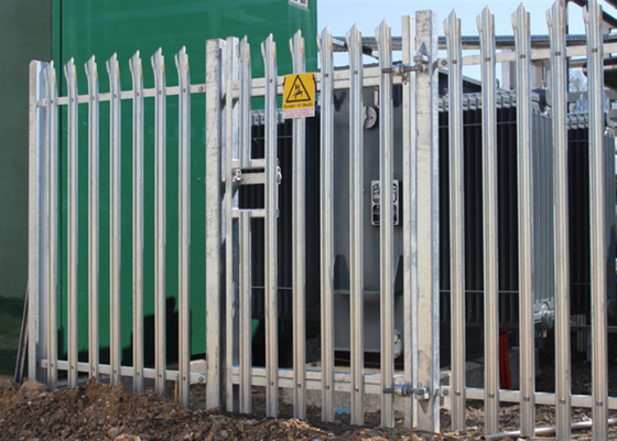 Galvanized D Pale Steel Palisade Fencing 1,8*2,4m