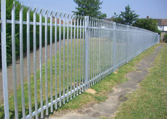 Galvanized Angle Bar Steel Palisade Fence Untuk Keamanan D Pale