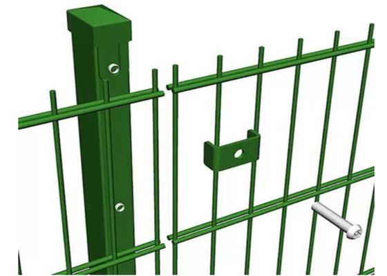 Hot Dip Galvanized Double Loop Wire Fencing Untuk Kebun 55*100mm Mesh Hole