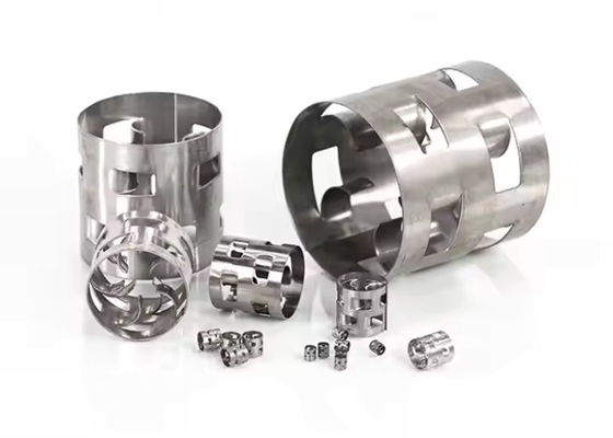 25*25*0.3mm Pall Ring Metal Tower Packing Untuk Penggosokan Gas SS304