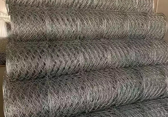 Galfan Wire Gabion Baskets Untuk Mencegah Patah Batu 80 * 100mm