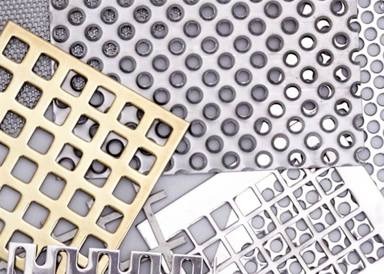 Baja Karbon Rendah Punched Perforated Wire Mesh untuk Filter Screen