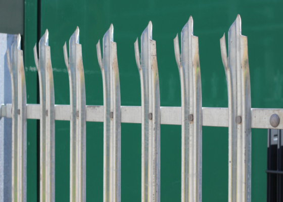 High Security Steel Palisade Fencing Anti Climb Perimeter Perlindungan tahan lama