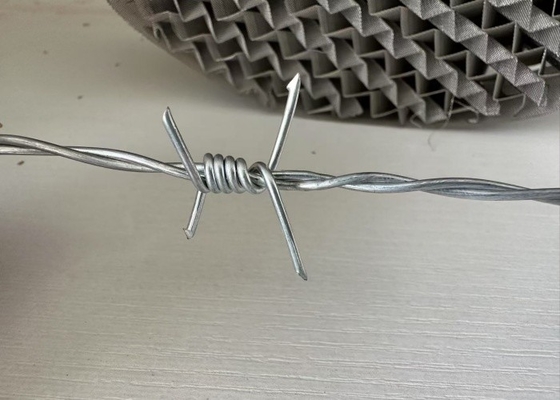 High Carbon Steel Barbed Wire tahan karat Perimeter Perlindungan jangka panjang
