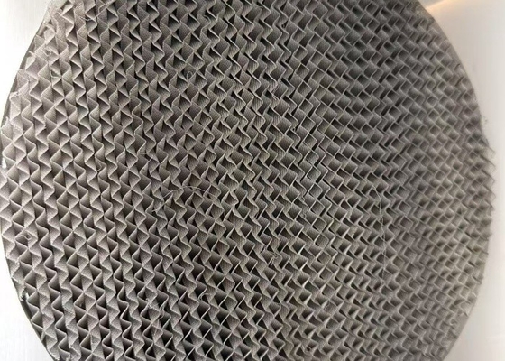 Efisiensi tinggi Metal Structured Packing Turun tekanan rendah Kapasitas tinggi Tahan korosi