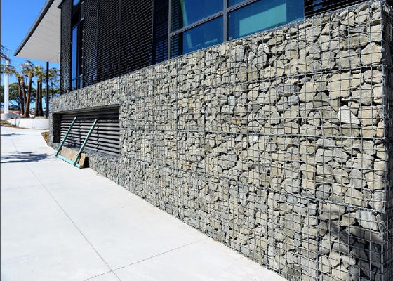 Pengendalian banjir Solusi dinding penahan Gabion Wire Mesh Gabion Box Untuk daya tahan maksimal