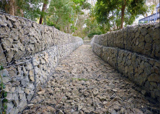 Hot Dip Galvanized Gabion Wire Mesh Dengan Mesh Hole 80x100mm