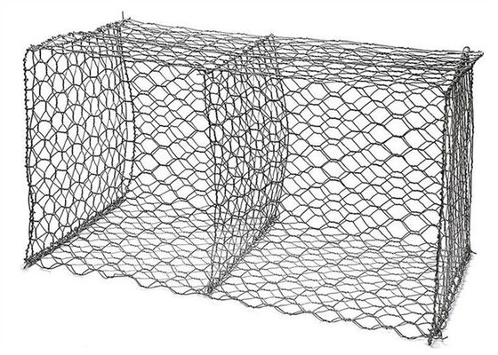 Keranjang gabion jaring batu logam berlapis seng 2m x 1m x 1m Untuk Proyek Konservasi Air