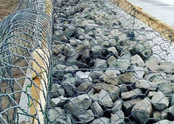 Keranjang Gabion Galfan Lapis Seng Teknik Sipil 2*1*1m Lubang 80*100mm