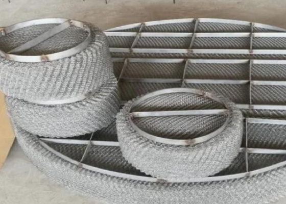 Bantalan Demister Kawat Jaring Baja Tahan Karat untuk Pemisahan Gas Cair