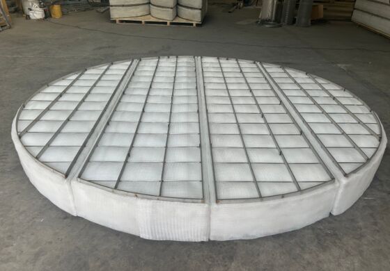 PP Knitted Wire Mesh Demister Pad SS304 Frame untuk SO2 Wet Scrubber 3000mm