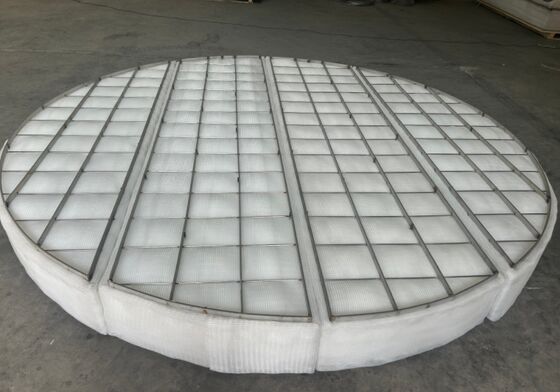 Polypropylene Wire Mesh Demister Pad SS304 Frame untuk SO2 Wet Scrubber