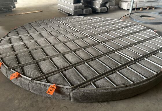 SS304 Wire Mesh Demister Pad Diameter 500mm untuk Mengurangi tetes cair dari gas