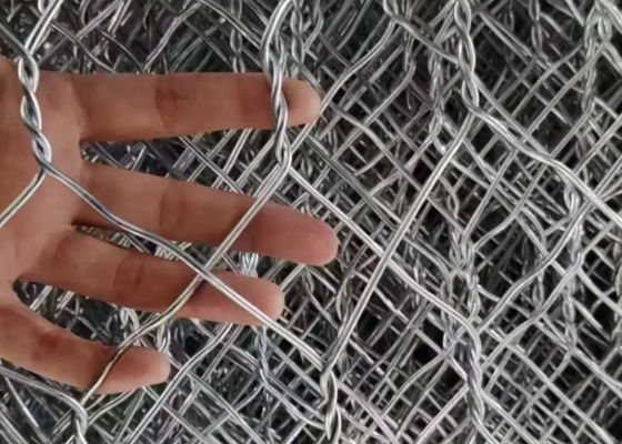 Sangkar Batu Kotak Gabion Galvanis untuk Perlindungan Sungai 2*1*1m