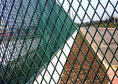 Dilapisi bubuk Panel Pagar Logam, Berlian Bentuk Logam Mesh Anti Karat