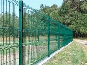 Hot mencelupkan Galvanized 3D Curvy pagar kawat hijau, 358 pagar keamanan