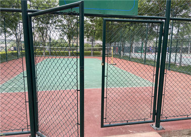 Galvanized Temporary Chain Link Pagar Siklon / Diamond Mesh 4.0mm Untuk Taman