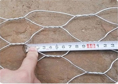 Pvc Coated / Galvanized Hexagonal Wire Mesh Gabion Basket Untuk Dinding Penahan