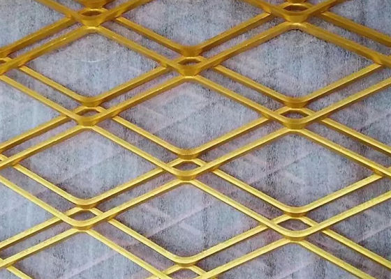 Powder Coated Diamond Hole ISO Expanded Metal Wire Mesh untuk Platform Step Ladder